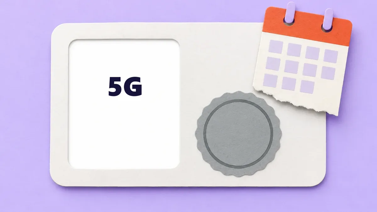 Cartão ilustrado da marca 5G