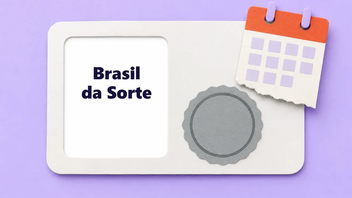 Cartão ilustrado da marca Brasil da Sorte