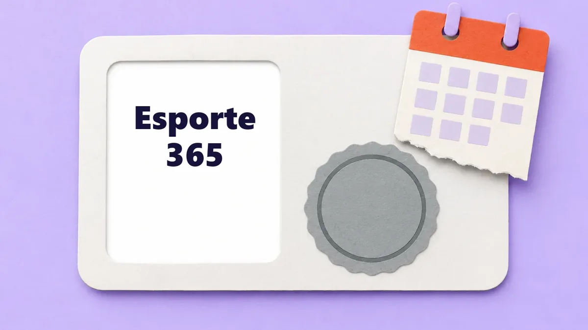 Cartão ilustrado da marca Esporte 365