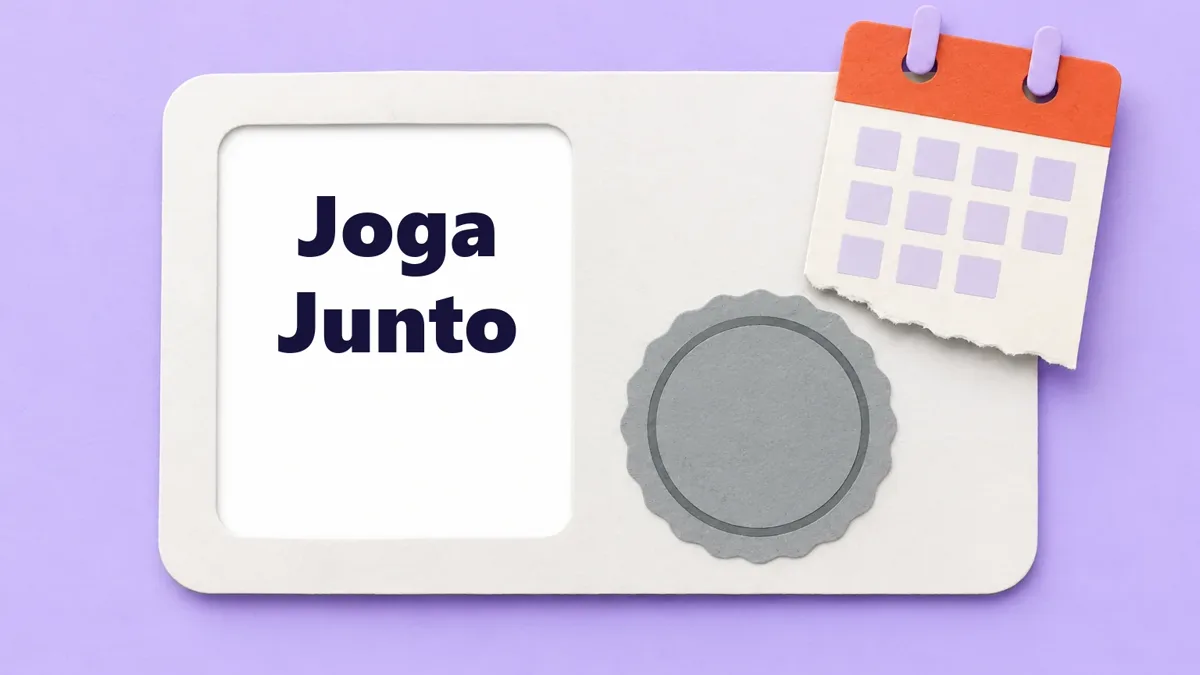 Cartão ilustrado da marca Joga Junto