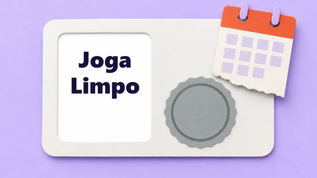 Cartão ilustrado da marca Joga Limpo