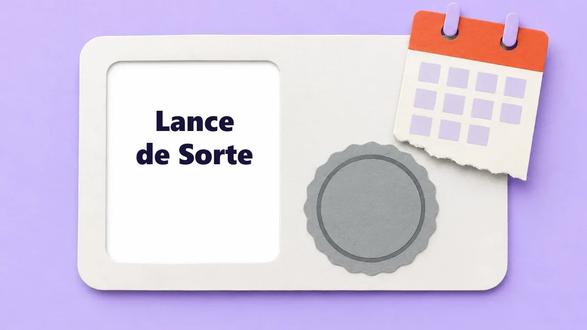 Cartão ilustrado da marca Lance de Sorte