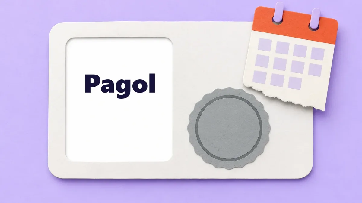 Cartão ilustrado da marca Pagol