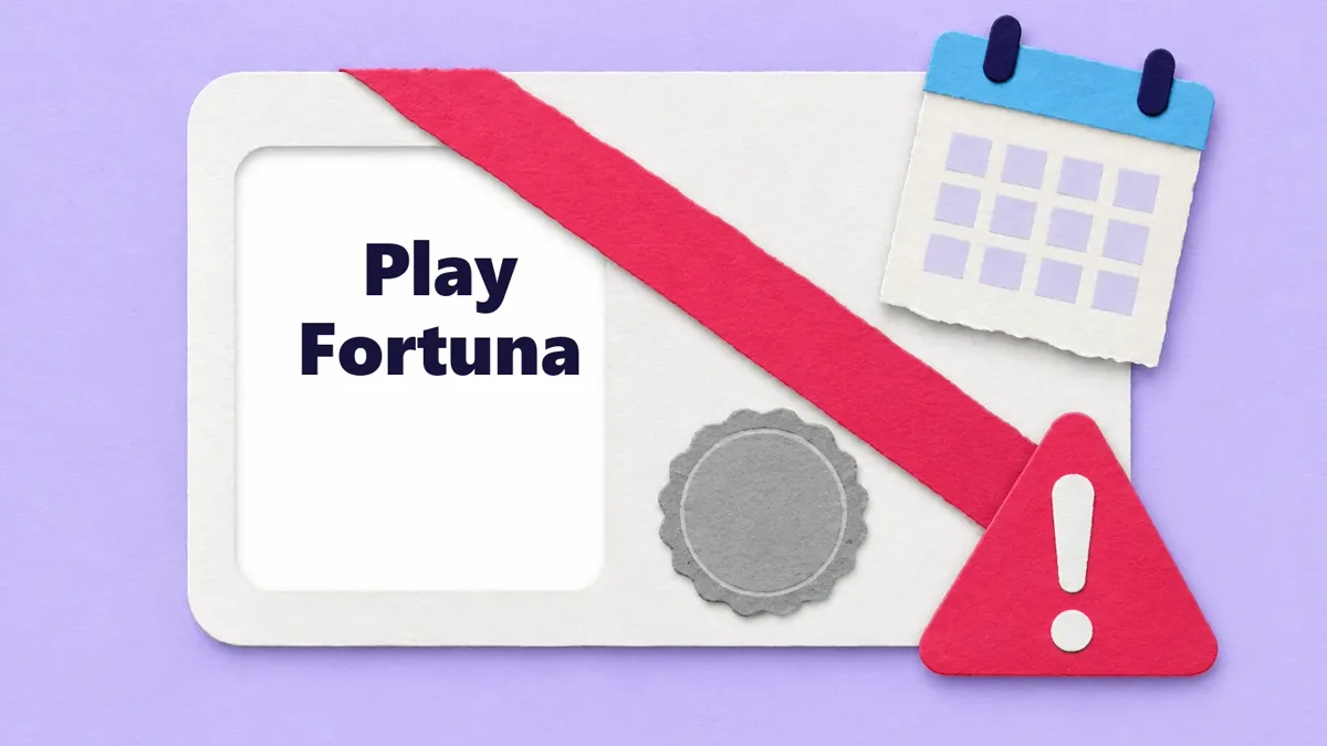 Cartão ilustrado da marca Play Fortuna
