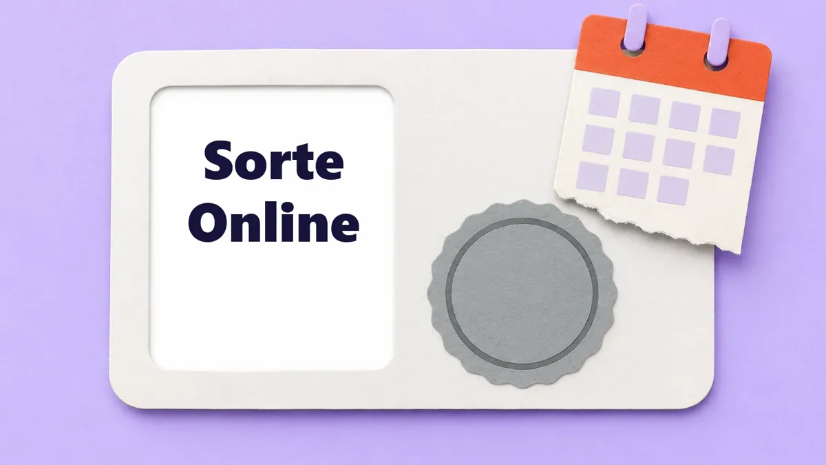 Cartão ilustrado da marca Sorte Online