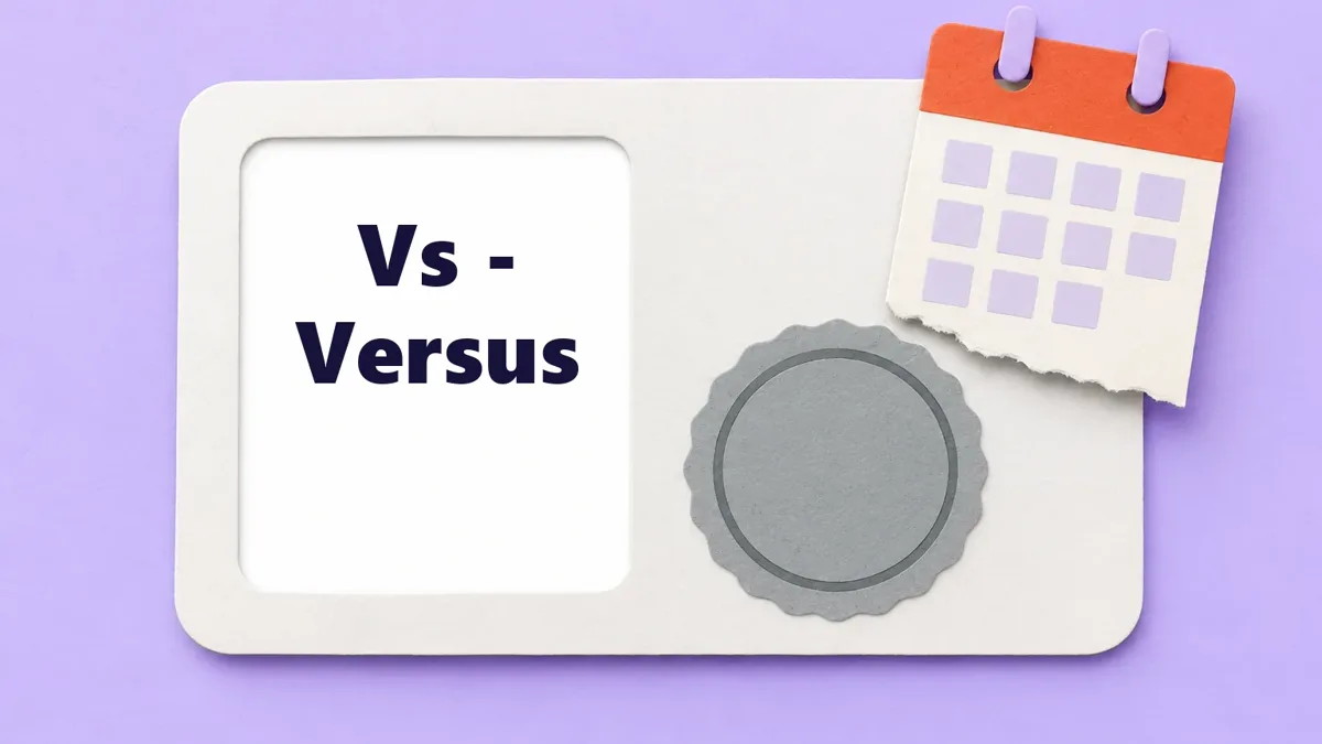 Cartão ilustrado da marca Vs - Versus